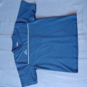Kappa Shirt Size Small Blue Short Sleeve V Neck Polyester Jersey Front Back #6